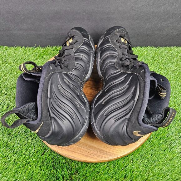 Nike Air Foamposite Pro Shoes Mens Size 9 Black Metallic Gold Sneaker 624041-009 main image 4